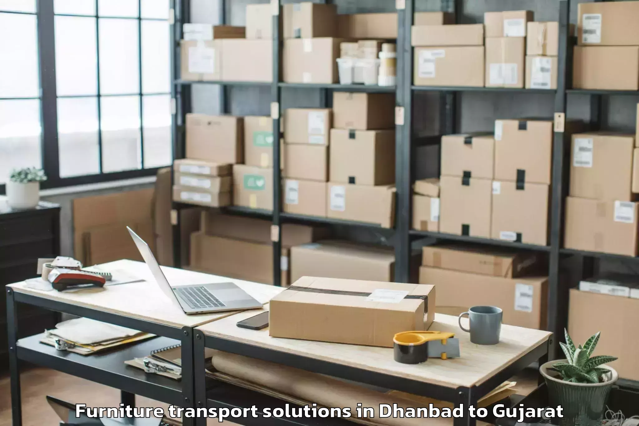 Book Dhanbad to Idar Furniture Transport Solutions Online